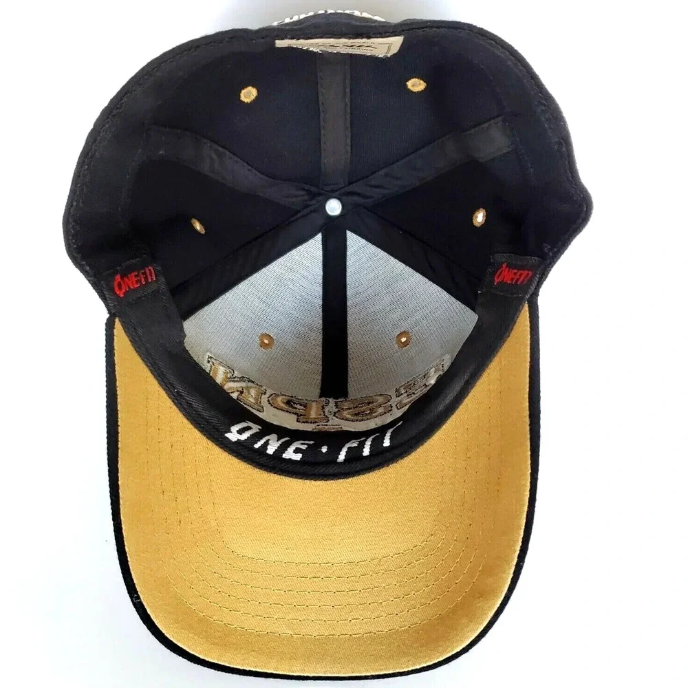 ESPN 79 Sunday Night Football Fitted Hat Black Gold Cap‎ 6 5/8-7 1/8 NFL Adult
